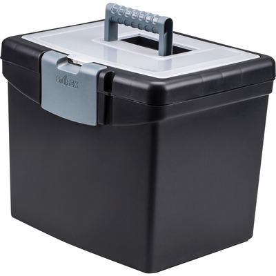 STX61504U01C Storex Portable File Box with Large Organizer Lid - Zuma