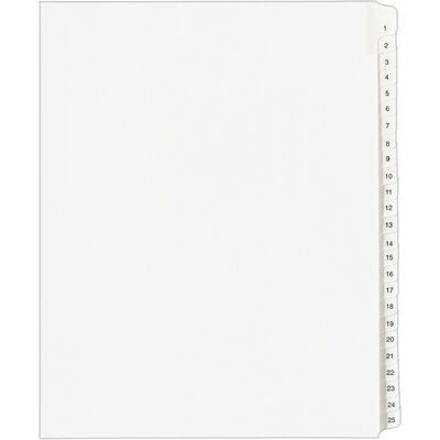 A-Z Side Letter Tabs - Collated Avery Legal Index Dividers