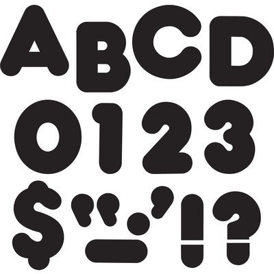 Trend Reusable 2 Ready Alphabet Letters Set 100 X Capital Letter 20 X Punctuation Marks Shape Casual Style Precut Reusable 2 Height X 9 Length Black Paper 1 Pack Yuletide Office Solutions