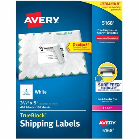 Wholesale Shipping Labels: Discounts on Avery Shipping Labels with TrueBlock Technology AVE5168