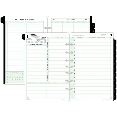 Day-Timer 2-page-per-day Reference Planner Refill