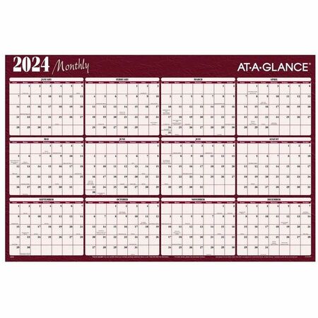 At-A-Glance Horizontal Reversible Erasable Wall Calendar AAGA152