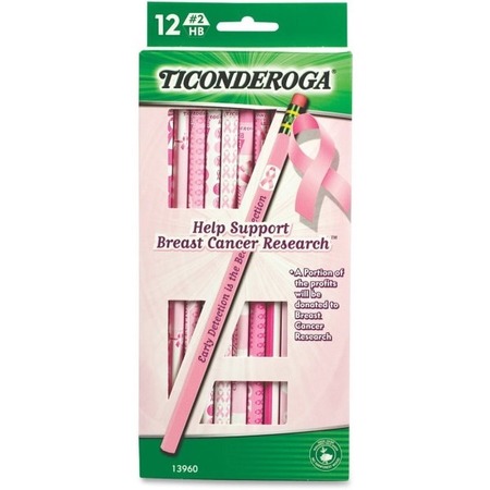 Wholesale Wood Pencils: Discounts on Ticonderoga Breast Cancer Awareness Pencil DIX13960