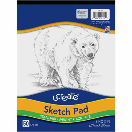 Pacon U Create Sketch Pad, Acid Free, Standard Weight - 50 sheets