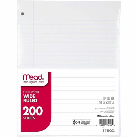 Wholesale Filler Paper: Discounts on Mead Mead 3-Hole Punched Wide-ruled Filler Paper MEA15200