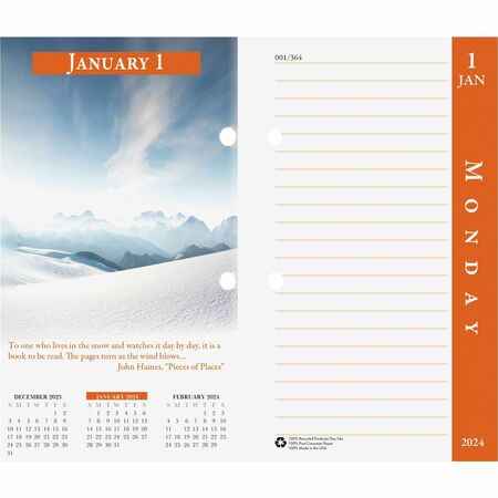 Wholesale Desk Top Calendars: Discounts on House of Doolittle Earthscapes 17-Base Desk Calendar Refill HOD417