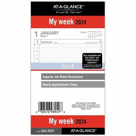 Day Runner 2-page-per-week Weekly Planner Refill Pages