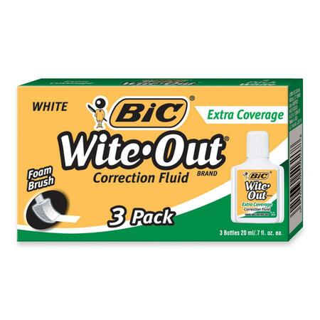 BIC Extra-Coverage Wite-Out Brand Correction Fluid