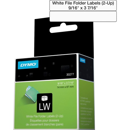 Wholesale File Folder Labels: Discounts on Dymo White 2-Up File Folder Labels DYM30277