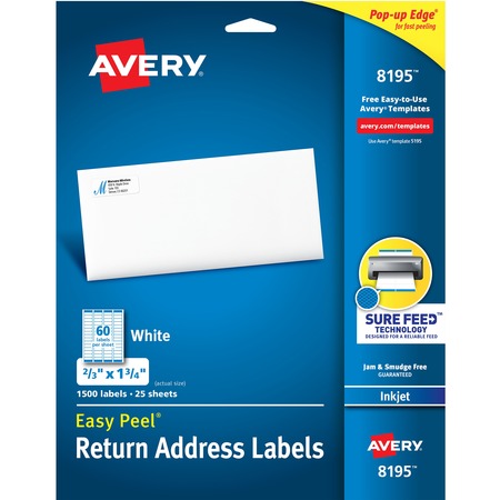 Avery Easy Peel Return Address Labels with Sure Feed Technology