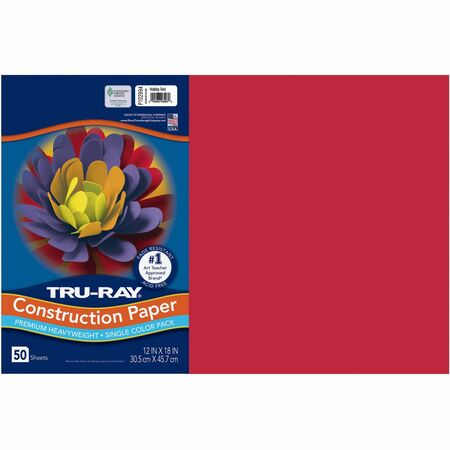 Tru-Ray Construction Paper, 76lb, 18 x 24, White, 50-Pack