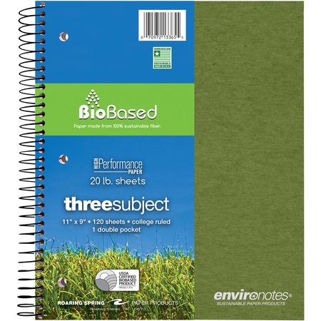 Wholesale Subject Notebooks: Discounts on Roaring Spring EarthTone Subject Notebook ROA13365