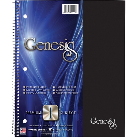 Wholesale Subject Notebooks: Discounts on Roaring Spring Genesis Premium 1-subject Notebook ROA13112