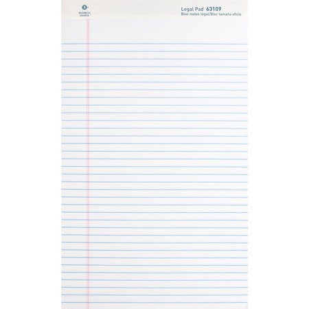 Wholesale Pads: Discounts on Business Source Micro - Perforated Legal Ruled Pads - Legal BSN63109