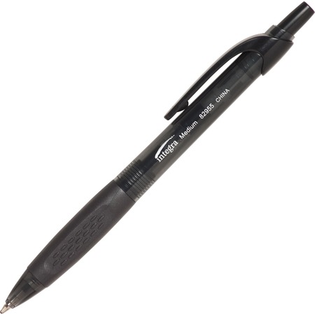 Wholesale Pens: Discounts on Integra Rubber Grip Med Point Retract Ballpoint Pens ITA82955