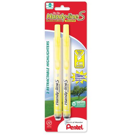 Wholesale Highlighters: Discounts on Pentel Handy-line Retractable S-Highlighters PENSXS15BP2G