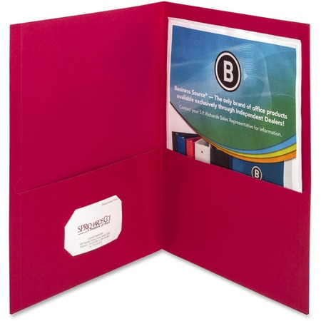 Wholesale Pocket Folders: Discounts on Business Source Two-Pocket Folders BSN78494