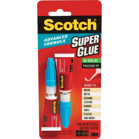 Scotch Advanced Formula Super Glue Gel, .07 oz, 2-Pack