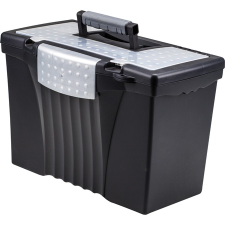 Storex Portable File Storage Box with out rganizer Lid