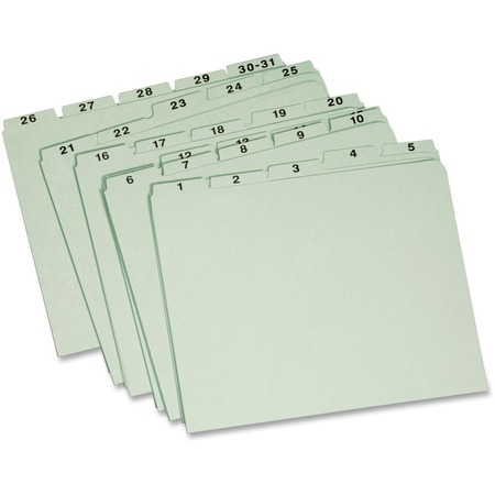Pendaflex Recycled Daily Indexed Top Tab Guides