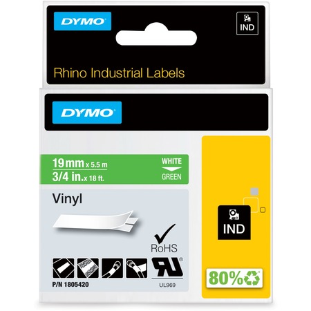 Wholesale Color Coded Labels: Discounts on Dymo Colored 3/4" Vinyl Label Tape DYM1805420