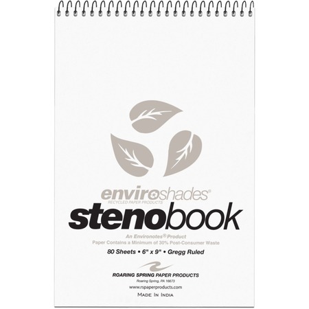 Wholesale Steno Pads: Discounts on Roaring Spring Enviroshades Recycled Steno Books ROA12274