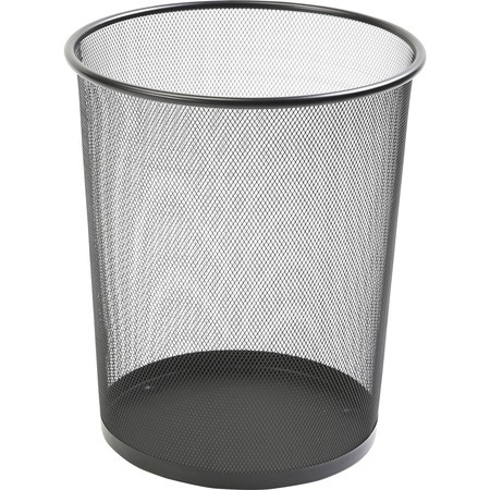 Wholesale Waste Containers & Accessories: Discounts on Lorell Black Steel Mesh Round Waste Bin LLR52770