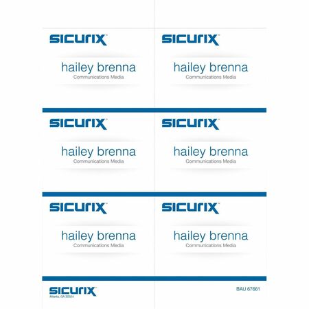 Wholesale Sign & Name Plates: Discounts on Baumgartens SICURIX Name Badge Kit Insert BAU67661