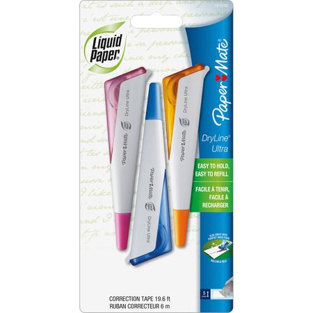 Wholesale Correction Fluid, Pens & Tapes: Discounts on Liquid Paper Paper Mate 3 Pack Correctn Tape PAP1818799