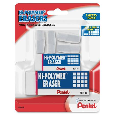 Wholesale Erasers: Discounts on Pentel Hi-Polymer Non-Abrasive Latex-Free Eraser PENZEH2510BP
