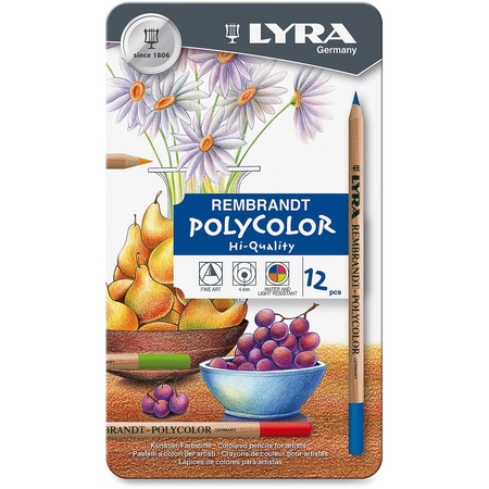 Lyra Rembrandt Polycolor Colored Pencil 12 Color Set