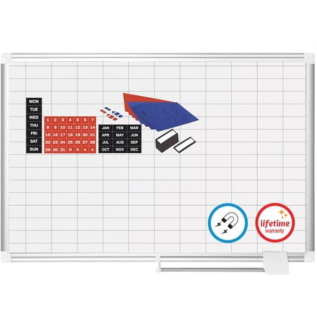 MasterVision Platinum Pure 1x2 Grid Planning Board