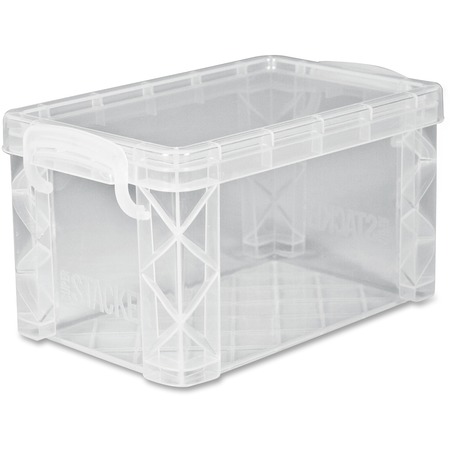 Advantus Super Stacker Divided Storage Box with Blue Tray & Handles