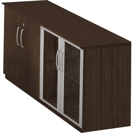 Mayline Medina - Low Wall Cabinet with Glass and Wood Doors