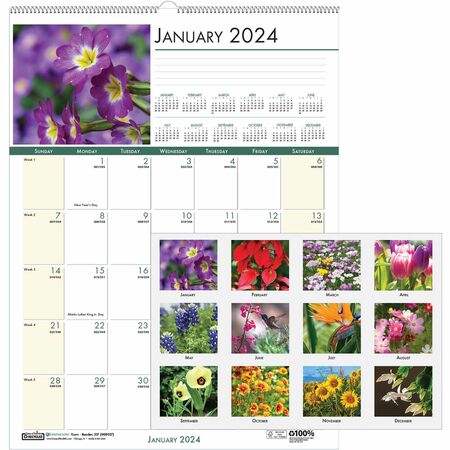 Wholesale Wall Calendars: Discounts on House of Doolittle EarthScapes Flowers Photo Wall Calendar HOD327