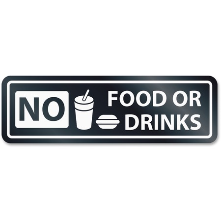 HeadLine No Food Or Drinks Window Sign