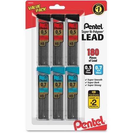 Wholesale Pencil Refills: Discounts on Pentel Super Hi-Polymer Lead Refills Value Pack PENC257BPHB6