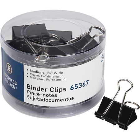 Wholesale Paper Fasteners / Clips / Clamps: Discounts on Business Source Medium 24-count Binder Clips BSN65367