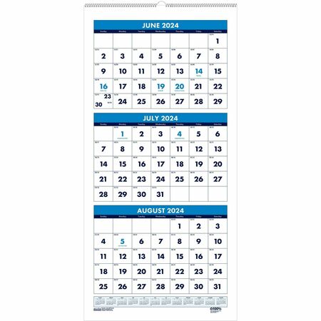 House of Doolittle Three-month Horizontal Wall Calendar