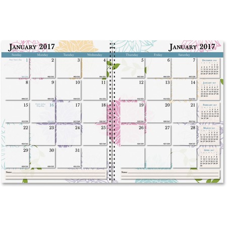 Wholesale Monthly Appointment Books: Discounts on House of Doolittle Whimsical Floral Monthly Planner HOD29097