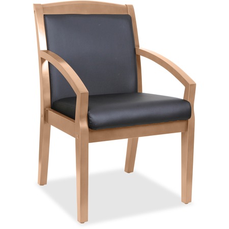 Wholesale Chairs & Seating: Discounts on Lorell Sloping Arms Wood Guest Chair LLR20025
