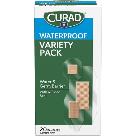 Curad Assorted Waterproof Transparent Bandages - 20/Box MIICUR5108, MII  CUR5108 - Office Supply Hut