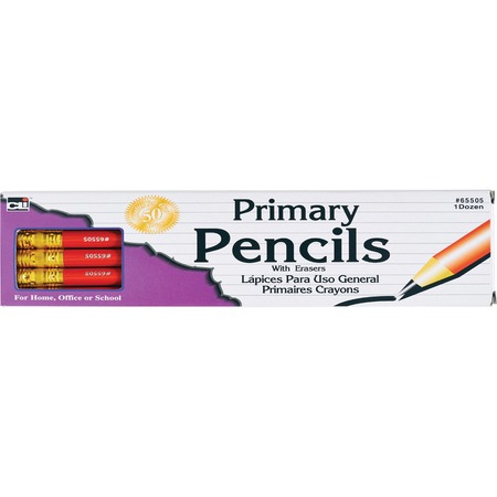 Wholesale Pencils & Sharpeners: Discounts on CLI Primary Pencils with Eraser LEO65505
