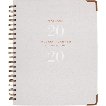 At-A-Glance Signature Collection Hardcover Weekly/Monthly Planner, Gray