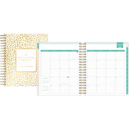 Blue Sky Gold Spot Day Designer Planner