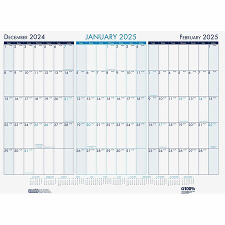 House of Doolittle 3-month View Monthly Desk Pad Calendar