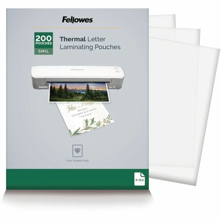 Wholesale Lamination Sheets & Cartridges: Discounts on Fellowes Laminating Pouches - Letter, 5 mil, 200 Pack FEL5743601