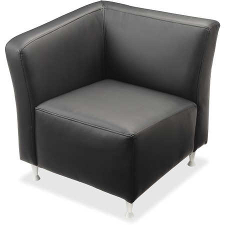 Wholesale Chairs & Seating: Discounts on Lorell Fuze Modular Series Black Leather Guest Seating LLR86918