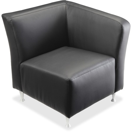 Wholesale Chairs & Seating: Discounts on Lorell Fuze Modular Series Black Leather Guest Seating LLR86919