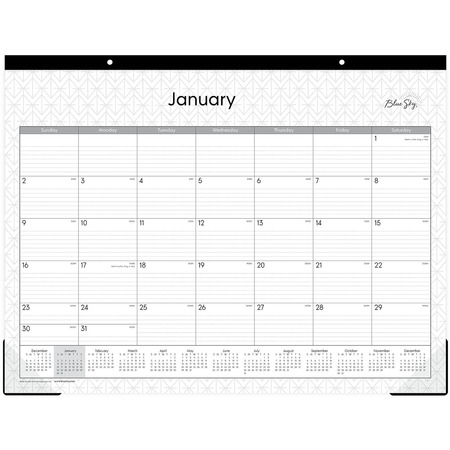 Blue Sky Write-on Calendar Monthly Desk Pad